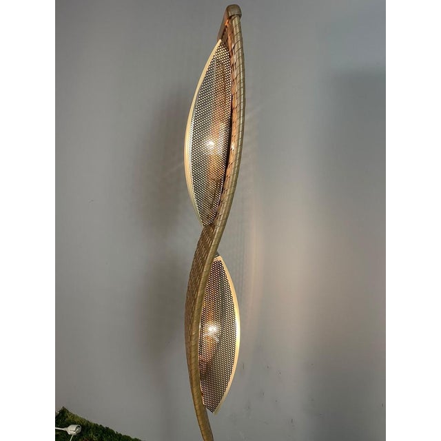 1980s Italian Sculptural Woven Cane Floor Lamp, 1980s For Sale - Image 5 of 13