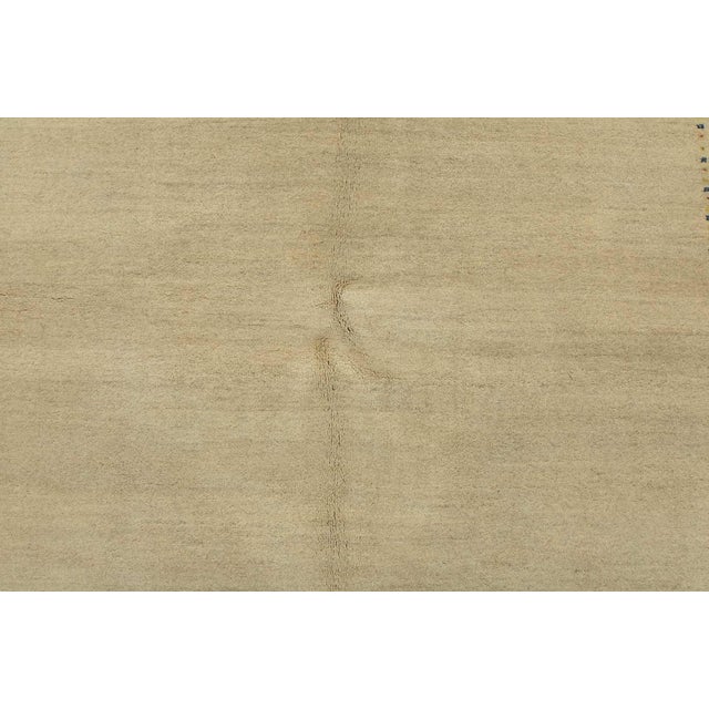 2020s Gabbeh Rug 5’6” X 7’6” Beige Wool Contemporary Hand-Knotted Carpet For Sale - Image 5 of 14