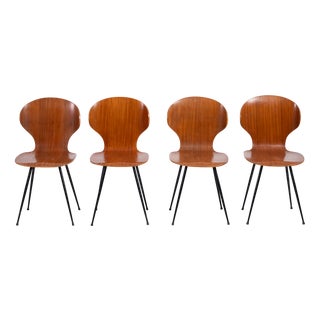 Dining Chairs by Carlo Ratti for Industria Legni Curvati, 1950s, Set of 4 For Sale