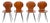 Dining Chairs by Carlo Ratti for Industria Legni Curvati, 1950s, Set of 4 For Sale