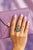 Gemstone Bochic “Capri” Vintage Ruby, Tanzanite & Diamond Ring Set In 18K Gold & Silver For Sale - Image 7 of 8