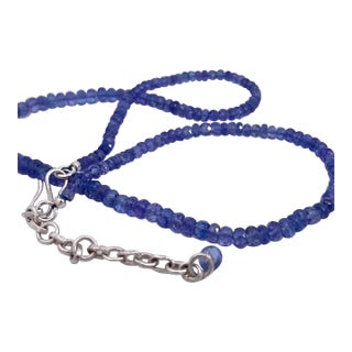 Tanzanite Beads on Chain Silver For Sale