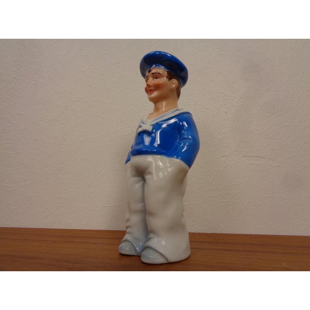 1950s Porcelain Sailor Rum Bottle from Lehment, Germany, 1950s For Sale - Image 5 of 18