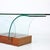Mid-Century Modernage Curved Glass Cocktail Table W/ Rectilinear Walnut Base For Sale - Image 14 of 14