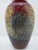 1990s Michael Nourot Red Satin Series Gold Leaf Art Glass Vase MC 94 94 Pu For Sale - Image 5 of 10