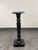 Design Plus Gallery presents a Vintage Wood Distressed Pedestal Table. This tall pedestal table showcases a square top...