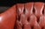 Animal Skin Vintage Wingback Tufted Leather Chesterfield Armchair in Burnt Red For Sale - Image 7 of 16