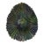 Vintage Turkish Feather Mandala Art Glass Centerpiece Bowl For Sale