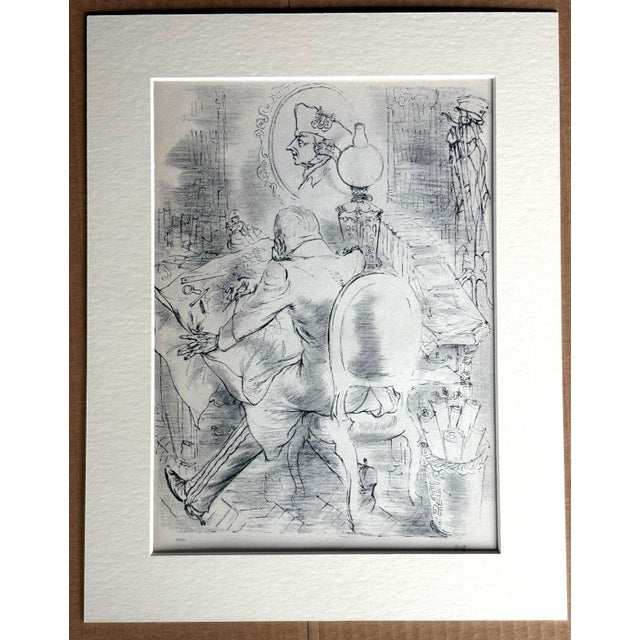 American Vintage 1939 Print in 11x14 Mat, Ready to Frame: George Grosz, "The General" For Sale - Image 3 of 3