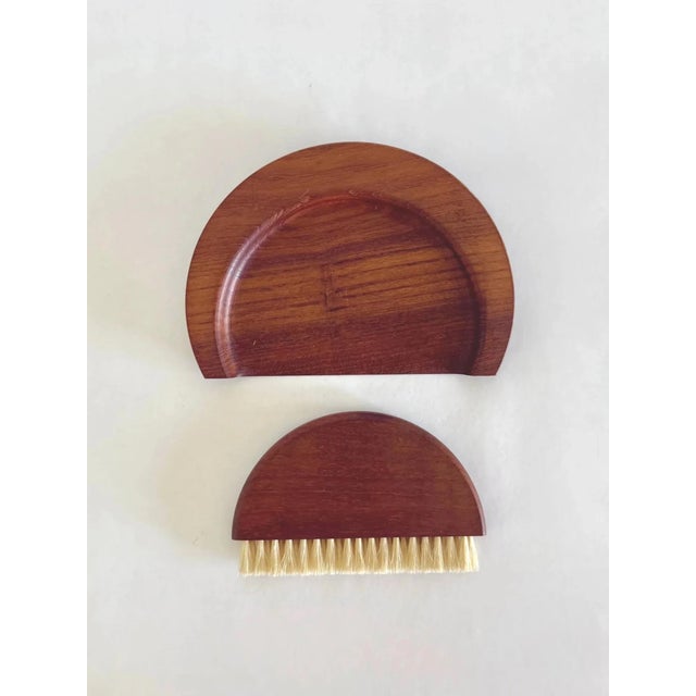 Mid-Century Modern 1950s Kay Bojesen Teak Crumb Brush and Tray (Silent Butler) For Sale - Image 3 of 7