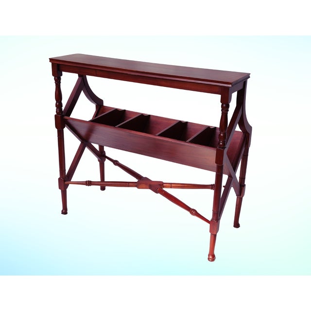 Traditional Vintage Edwardian/Regency Style Book Trough Console Table For Sale - Image 3 of 8