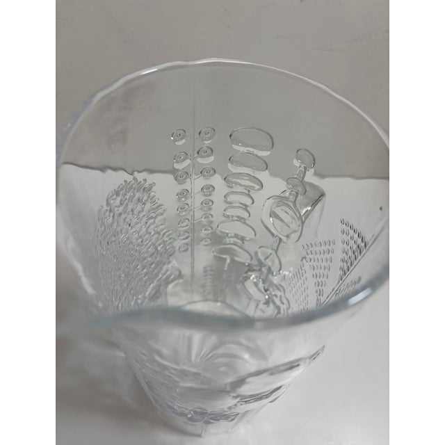 Mid-Century Modern Vintage Iittala Finland 'Flora' Glass Pitcher For Sale - Image 3 of 10