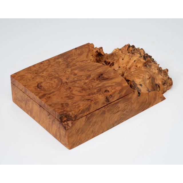 Sand Michael Elkan Burl Spalted Birdseye Maple Free Live Edge Craft Box 1983 For Sale - Image 8 of 13