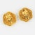 Ungaro Paris Braided Gilt Metal Pair of Clip Earrings For Sale - Image 4 of 6