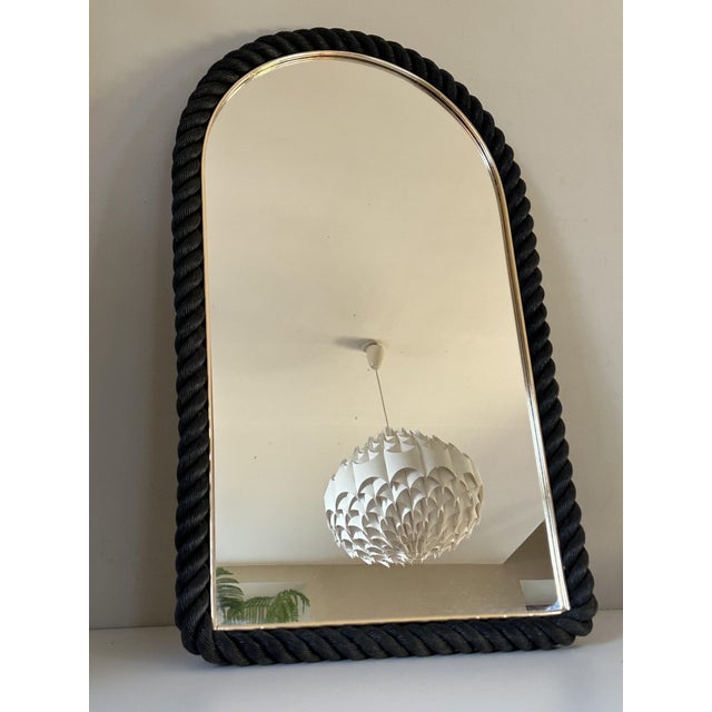 Black Rope Mirror, 1960s For Sale - Image 5 of 16