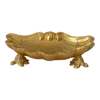 Sherle Wagner Shell Gold Plate Soap Dish For Sale