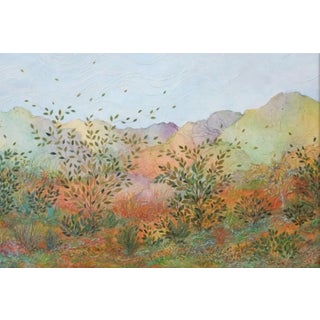 Victoria Marquez Mixed Media Landscape on Canvas, "Colors #5" For Sale