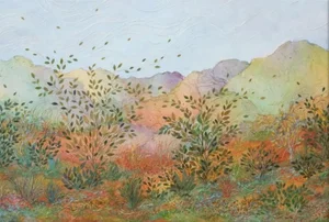 Victoria Marquez Mixed Media Landscape on Canvas, "Colors #5"
