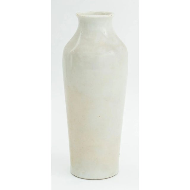 Chinese White Porcelain Bottle Vase For Sale - Image 4 of 6