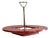 Italian Crimson Goatskin Tray with Brass Handle Attributed to Aldo Tura, 1960s For Sale