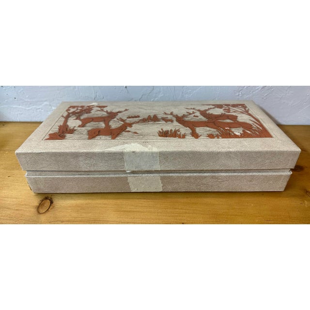 Vintage Crown Crest Sheffield England Faux Antler Handle Cutlery Cutlery For Sale In Naples, FL - Image 6 of 8