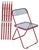 Red and Smoked Acrylic Plia Folding Chairs by Piretti for Castelli, 1970s, Set of 6 For Sale