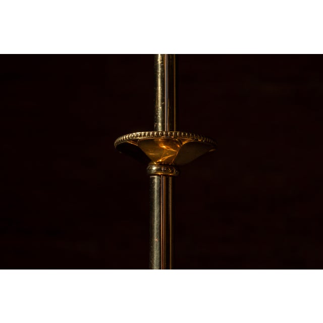 Early 20th Century Brass Pendant With Embossed Glass Shades For Sale - Image 10 of 10