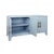 Contemporary Matthew Izzo Home Grace Light Blue Four Door Buffet With Brass Tassel Door Pulls For Sale - Image 3 of 8