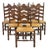 Late 20th Century Ladderback Rush Seat Dining Chairs - Set of 6 For Sale