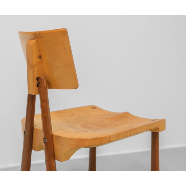 Postmodern Walnut & Maple Desk Chair, 1980s For Sale - Image 4 of 15