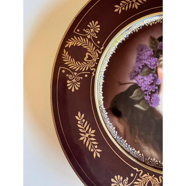 Antique Royal Vienna Gilt Porcelain Portrait Plate C1900-1920 For Sale - Image 4 of 9