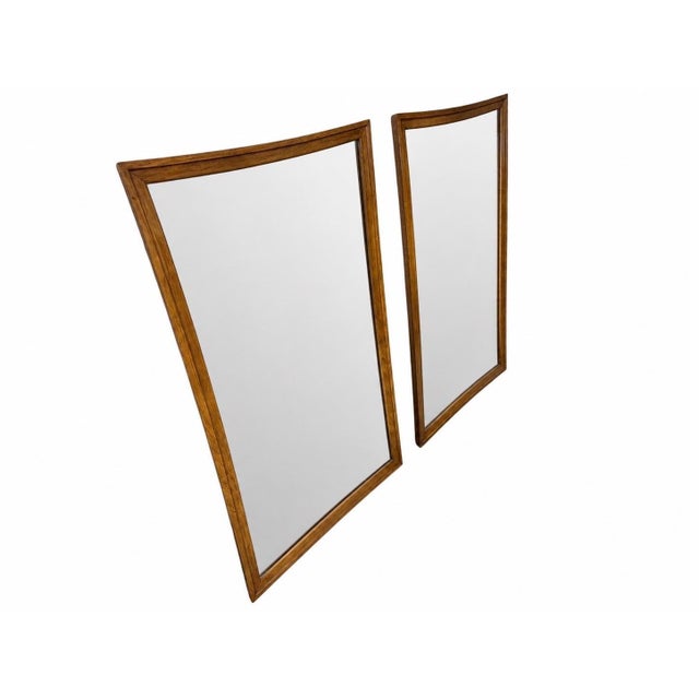 Add an iconic touch to your home with this pair of Mid-Century Modern Broyhill Sculptra walnut wall mirrors, celebrated...
