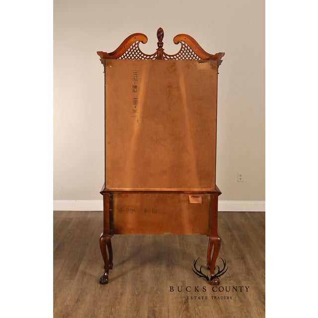 American Drew Traditional Chippendale Style Mahogany Highboy Chest on Chest Tall Dresser For Sale - Image 11 of 18