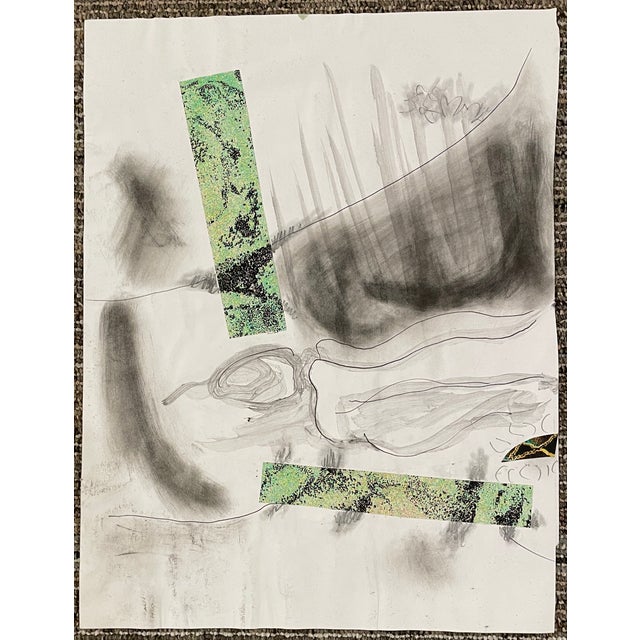 Double sided male nude collage, signed on one side with the artist's cypher, from the estate of Chicago artist James...