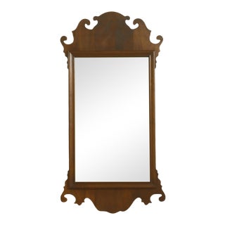 Chippendale Style Beveled Glass Mahogany Mirror For Sale