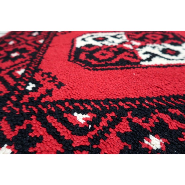 Mid-Century French Savonnerie Style Rug from the 1950s This striking mid-century rug is a playful and bold interpretation...