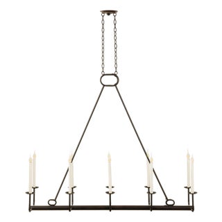 Elongated Round Bar Chandelier by Lowcountry Originals For Sale