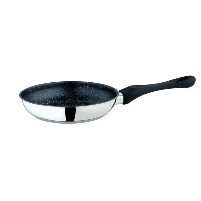 Contemporary Mepra Frying Pan Fant.stone Cm20 Black Fantasia Stone 8" 18/10 Stainless Steel Non-stick Frying Pan For Sale - Image 3 of 3