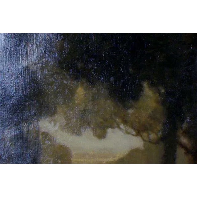 Oil on Canvas Landscape with People, 1891 For Sale - Image 4 of 10
