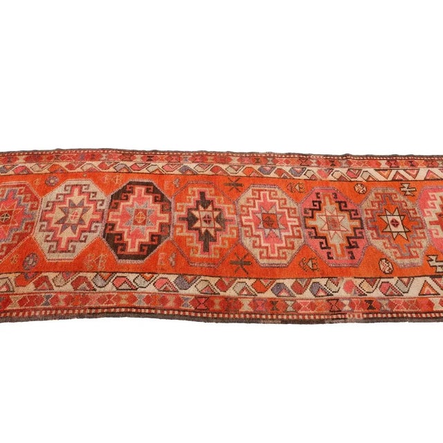 Mid 20th Century Vintage Herki Runner For Sale - Image 4 of 7