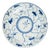 Blue & White Floral Plate, C. 1850 For Sale