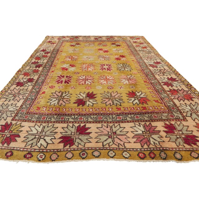 Vintage Turkish Oushak Rug - 05'06 X 09'04 For Sale - Image 9 of 11