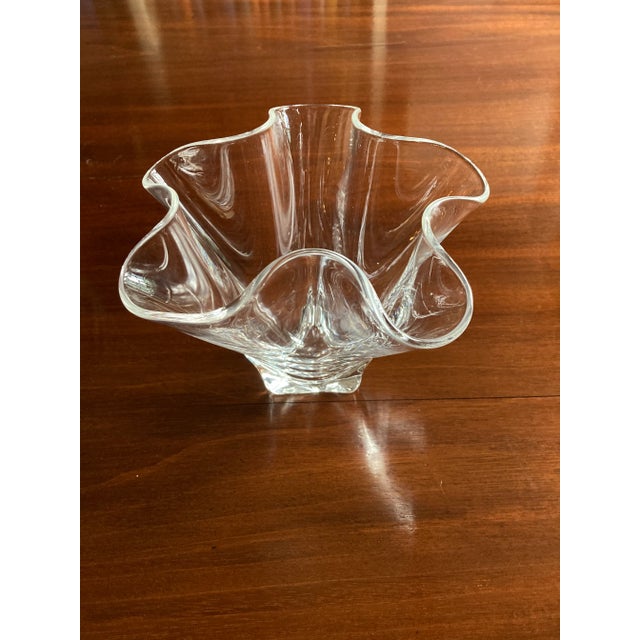 Transparent 2000s Steuben Glass “Handkerchief” Vase For Sale - Image 8 of 11