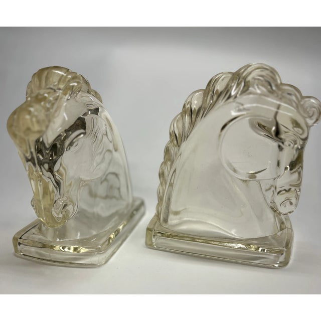 Vintage Art Deco Glass Horse Bookends a Pair Chairish