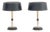DelightFull Black and Gold-Tone Table Lamps, Pair For Sale