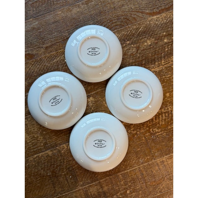 Lilly Pulitzer for Target Limited Edition Collaboration Porcelain Bowls Featuring an 18-Karat Gold Trim — Set of 4 For Sale In Miami - Image 6 of 6