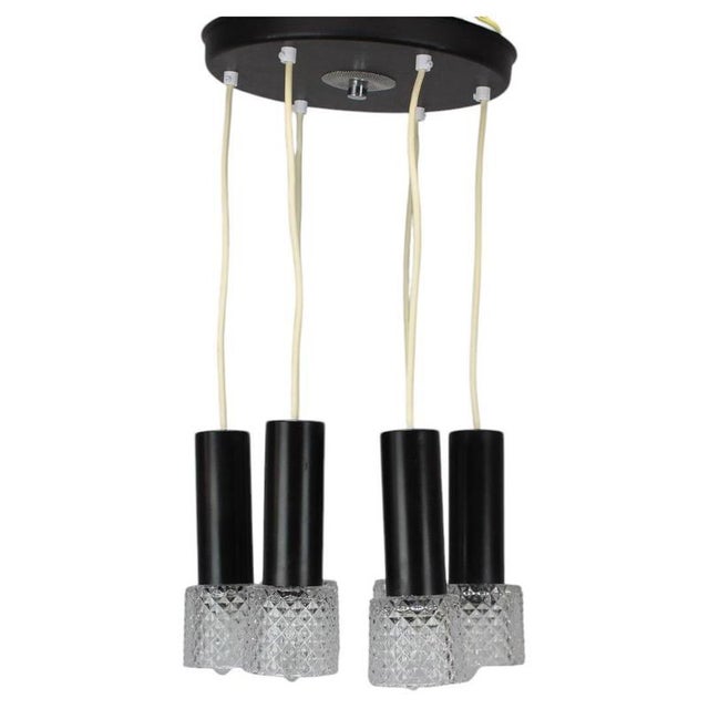 Mid-Century Modern Czechoslovak Glass 5-Light Pendant, 1970s For Sale - Image 16 of 16