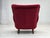 Danish Armchair in Cherry-Red Velour with Beech Legs, 1960s For Sale - Image 13 of 18