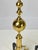 Vintage Tall Polished Brass & Cast Iron Ball Top Andirons - Pair For Sale - Image 6 of 14