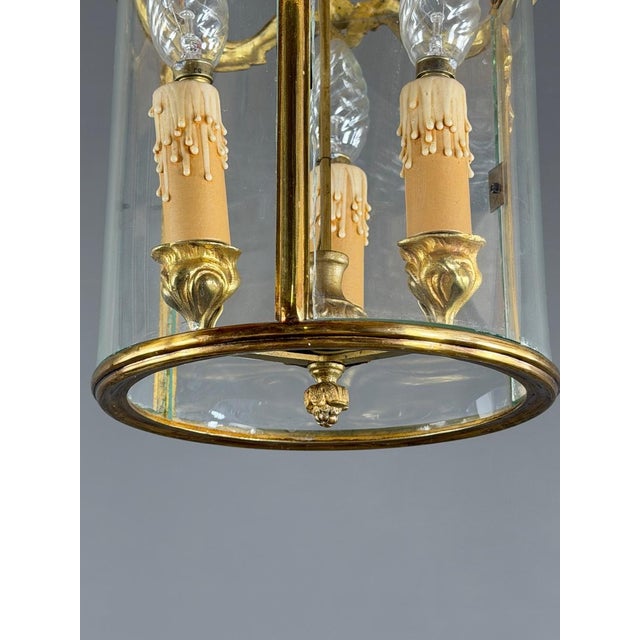 Louis XV Style Cylindrical Lantern in Gilt Bronze, 20th Century For Sale - Image 6 of 8